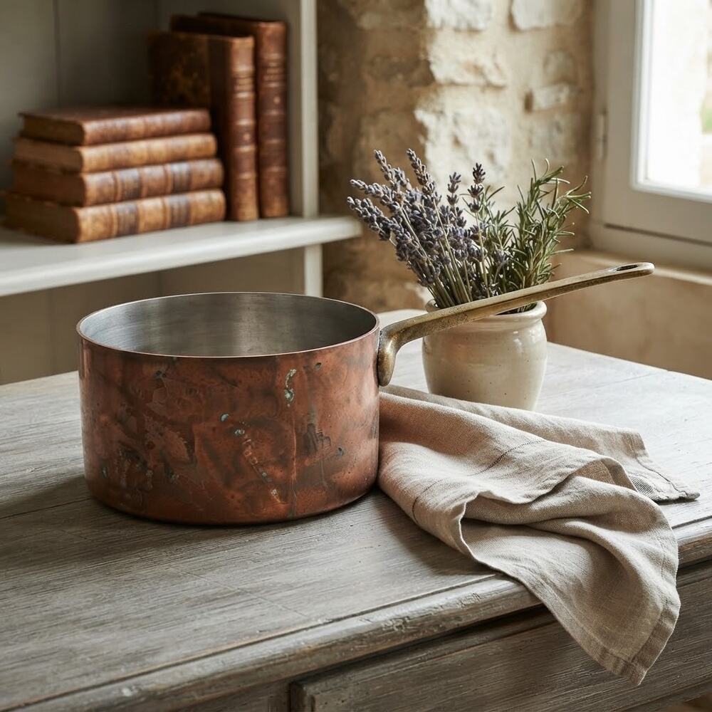 Vintage Revere Copper Saucepan French Country Farmhouse Decor Kitchen Pot